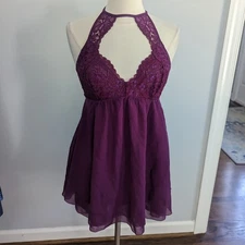 NEW Soma Henna Plum Babydoll Medium Slip Nighttime