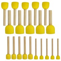 20 Stueck Runde Schwaemme Pinsel Set Kinder Malwerkzeuge - Schwamm Malerei 4494