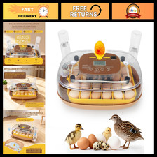 24-Egg Smart Incubator with Humidity Control, Auto Turn  Temp Settings, Adjusta