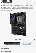 ASUS ROG Strix Z790-E Gaming WiFi II ATX LGA 1700 DDR5 WiFi 7 2.5Gb