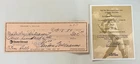 Ted Williams Signed Autographed Personal Check  COA From Daughter Claudia Willia