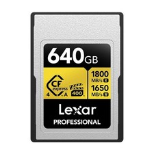 Lexar LCAGOLD640GRNENG Professional Gold CFexpress 4.0 Type A Card - 640GB