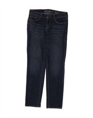 Eddie Bauer Damen leicht kurvig gerade Jeans US 10 Large W30 L30 blau CV02