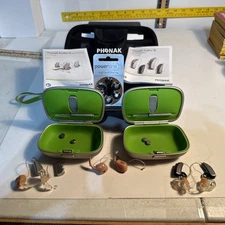 Phonak Audeo B90 and Q90 Hearing Aids 13 Batt. Dry Lux Box. Extra Batteries