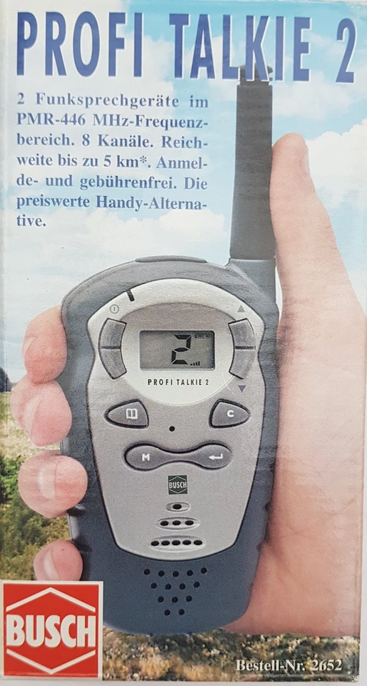 Busch Profi Talkie 2 - Walkie Talkie - 2 Funksprechgeräte mit Batterien - Bild 3 von 4