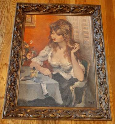 Marcel Dyf  Portrait of Claudine painting