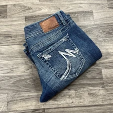 MAURICES Bootcut Low Rise Blue Denim Jeans Men's Size 3 / 4 Short