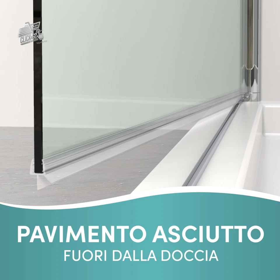 Guarnizione Doccia Sottoporta 2x 44cm Gomma Vetro 6mm 8mm Spessa Guarnizioni Pro - Bild 4 von 4