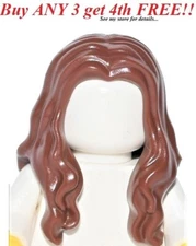 ☀️NEW Lego Minifig Hair Female Girl Long Reddish Brown Princess Pirate maiden