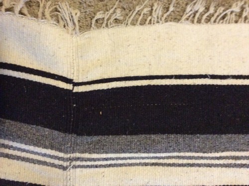 rug Aztec browns Navajo 77x55 smoke Southwest Native Wool Blanket vtg Chief Art - Picture 4 of 12