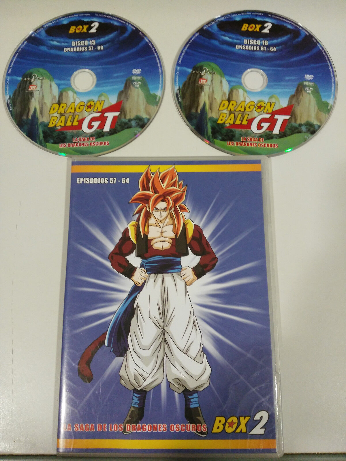 DRAGON BALL Gt the Saga de los dragones Dark 2 X DVD Cap 57-64 Spanish  Japanese