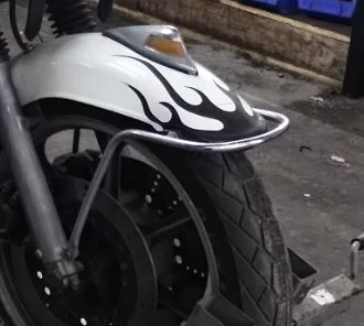 1982 Kawasaki KZ1000 P LTD Police Front Wheel Fender Bar Guard - Image 2 of 4