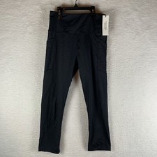 Image of Calvin Klein Performance Crop Tights Women's Small Black Super High Waist 7559