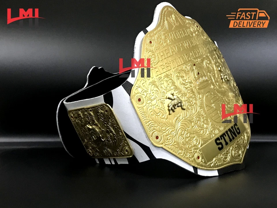 Custom Sting Big Gold Heavyweight Championship Belt Wrestling Title 2mm Brass - Изображение 2 из 4