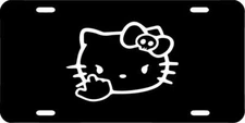 F U Kitty Vanity License Plate Hello Kitty