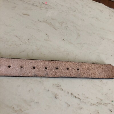 Genuine Leather Tooled Belt Bird Pattern Dark Brown 39 display picture 1
