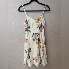 Old Navy Woman Size Small Fit & Flare Floral Ivory Cami Dress