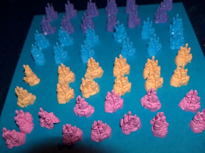 Monopoly Junior Jr DISNEY PRINCESS Replacement Parts Pieces 48 CASTLES Castle w2