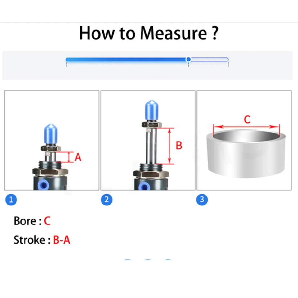 1pc MAL-16/20/25/32/40 Bore Mini Pneumatic Air Cylinder Single Rod Double Acting - Image 2 of 4
