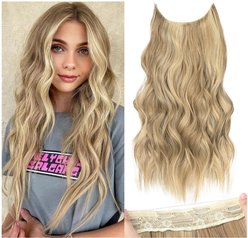 Demi-perruque Extensions Cheveux Blond Doré Clair – Neuf Avec étiquettes – Ref 21/lg26