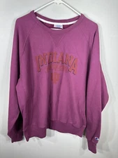 Indiana Hoosiers Champion Reverse Weave Sweatshirt Adult Large Red Crew Neck NWT