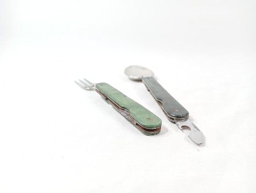 Tourist Set USSR Folding Fork And Spoon Opener Travel Camping Soviet Vintage - Picture 23 of 24