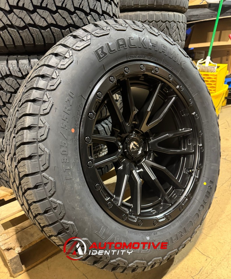 20x10 Fuel D679 Rebel Black Wheels 33