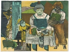 ROMARE BEARDEN : The Family : Archival Art Print