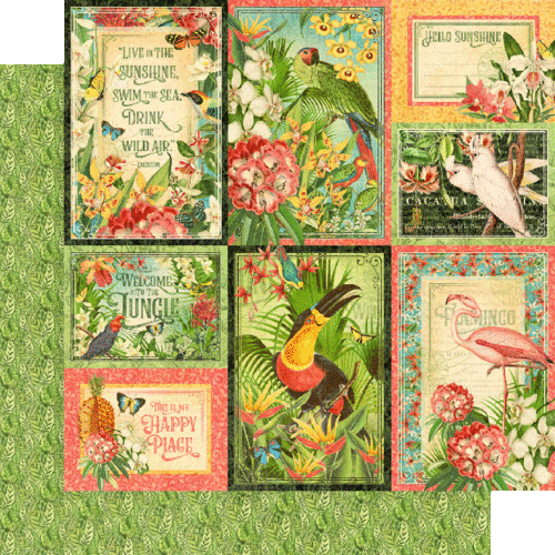 GRAFIK 45 "LOST IN PARADISE" 8 (12X12 PAPIERE TROPICAL RETIRED SCRAPJACK'S PLACE - Bild 8 von 9