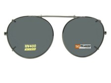 Semi Round Shape Polarized Clip-on Sunglasses