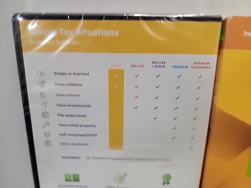 NEW H&R Block Basic Tax Software 2019 for 1 User, Windows 1033600-19 Simple Tax - Picture 5 of 7