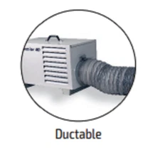 LB White End Diffuser {fits on end of 8" ducting} for Premier 40 Heater