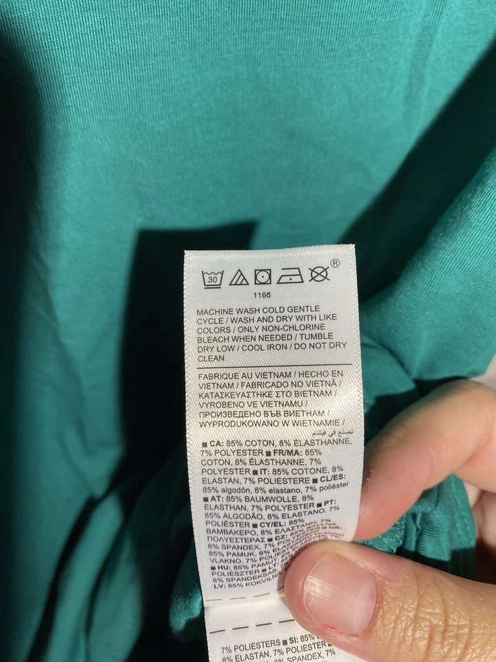 Camisa atlética de manga corta Athleta lados apresurados para mujer mediana espuma de mar B12 Foto 4 de 4