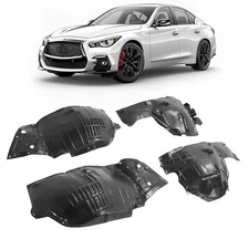 Inner Fender Liners Set of 4 Driver & Passenger Side For Infiniti Q50 2014-2023