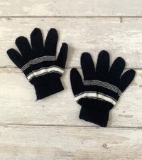 L.L. Bean Kids Wool Blend Mittens Winter Gloves Boys Navy Blue Fits 3-7yrs NEW