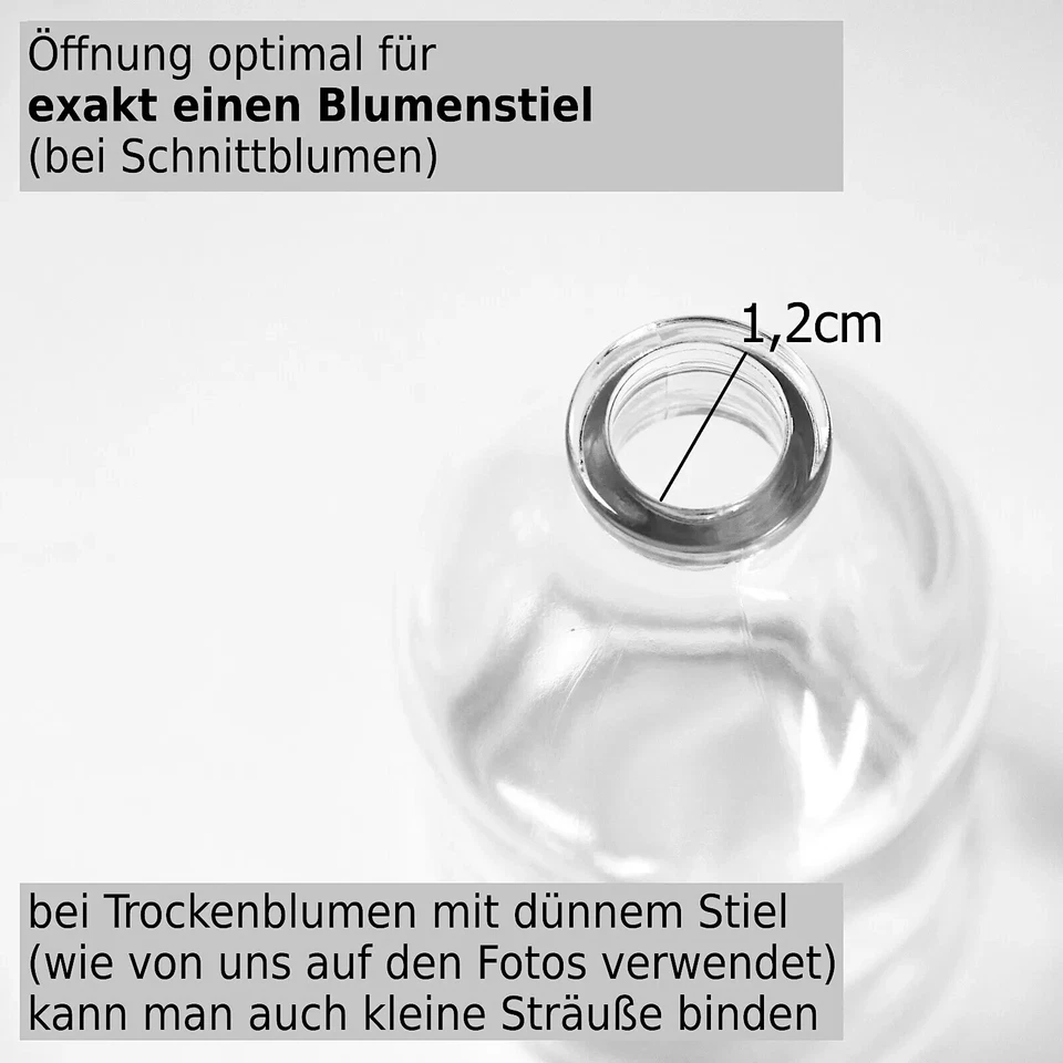 20x Mini Glas Vasen, Kleine Vasen, Tischvasen, Mini Flaschen, Hochzeit, Deko - Bild 3 von 4