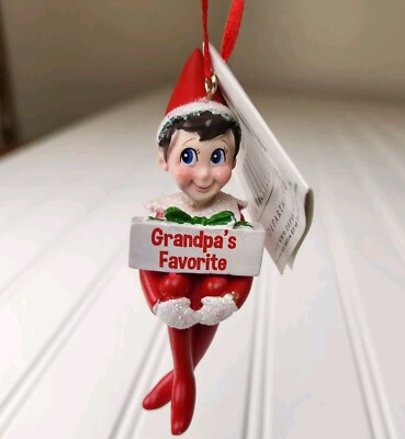 Dept 56 Elf Ornament Grandpa's Favorite Christmas Ornament NEW