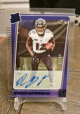 2021 Clearly Donruss Rashod Bateman Rated Rookie Auto Blue /99 SP! Ravens