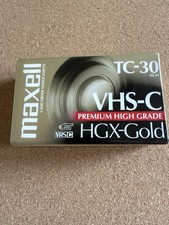 Maxell TC-30 VHS-C HGX-Gold Premium High Grade Camcorder Tape   New Sealed