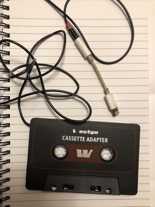 Westgo Car Cassette Tape Adapter With Apple iPhone Attachment