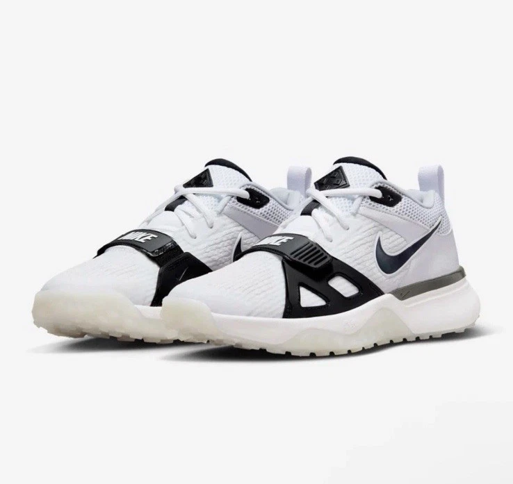 Nike Air Zoom Diamond Elite Turf White Iridescent - Black Outlined