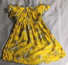 Express Yellow Floral Strapless Mini Sundress Women's Size S/P