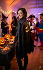 Officially Licensed Batgirl Satin Cape Teen Adult Halloween Cosplay or Just Fun