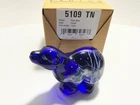 FENTON POLAR BEAR COBALT BLUE SIGNED HANDPAINTED SNOWY SCENE DISPLAY FIGURINE 4”