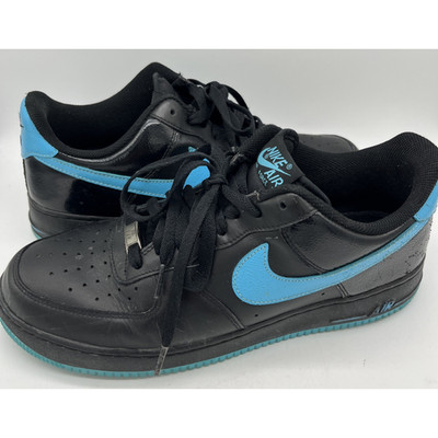 Nike Air Force 1 Low 2010 Black-Chlorine Blue 315122-037 Men's Size 10.5