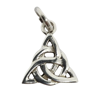 Keltisches Triquetra Charm 925 Sterling Silber Trinity Knoten Heidnische...