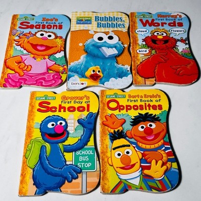 Sesame Street Board Books Lot of 5 The First Words School Opposites Seasons