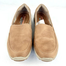 Skechers Air Cooled Relaxed Fit Light Brown Slip On Loafers Women's Size 8