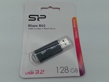 Silicon Power Blaze B02 128 GB USB 3.2 Black Flash Drive