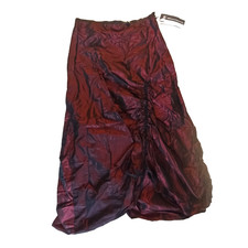 💙 Eleganter Damen Maxi Rock Bordeaux  Schwarz Rinascimento R128N Größe  XS